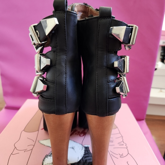 Y2K Jeffrey Campbell Leather Boots - Picture 2 of 3